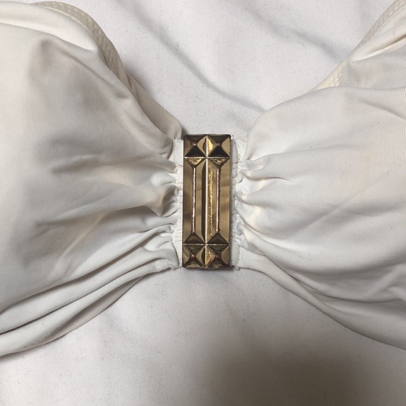 White BCBG Maxazria bikini with gold detail. M. - Picture 2 of 5